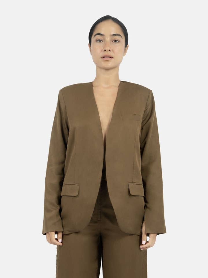 Auckland Blazer - Taupe for engroshandel hos 1 People