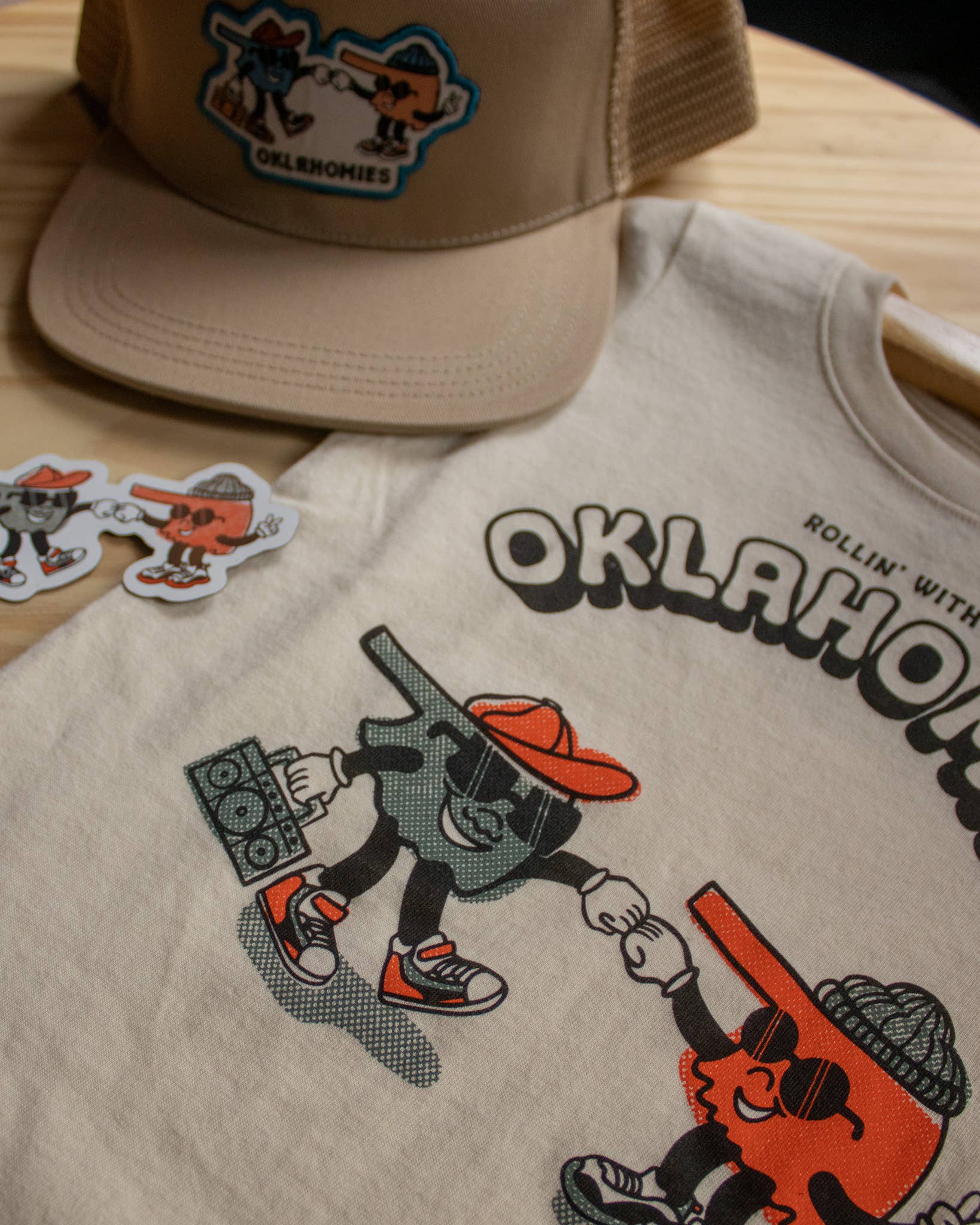 Natural Oklahomies Kids Tee for wholesale on Faire8