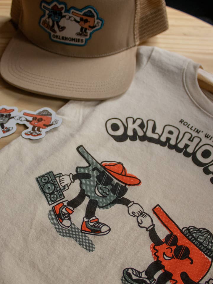 Natural Oklahomies Kids Tee for wholesale on Faire8