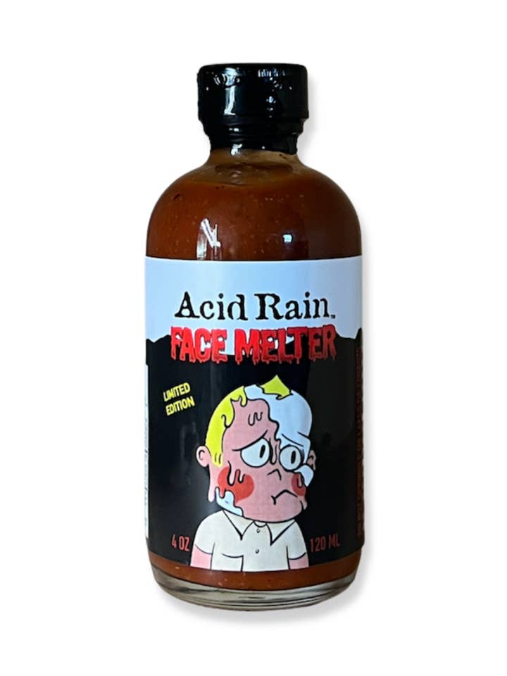 Acid Rain Face Melter Hot Sauce for wholesale by Hungry Volcano