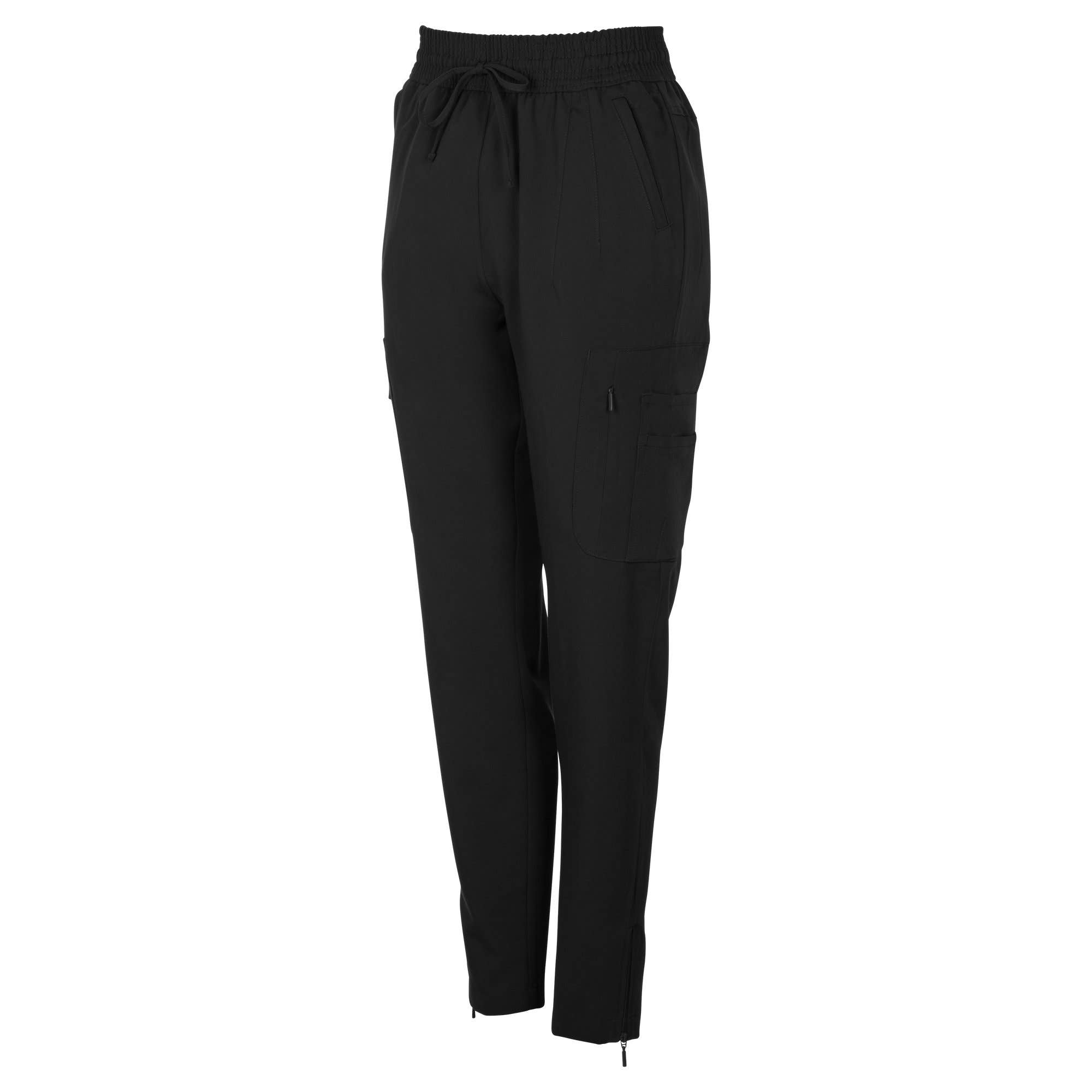 Wozo Uniforms - Venta al por mayor Pantalones deportivos/chándal - Mujer - PANTALONES JOGGER ANTIMICROBIANOS LISA SLIM FIT 8 BOLSILLOS NEGRO7