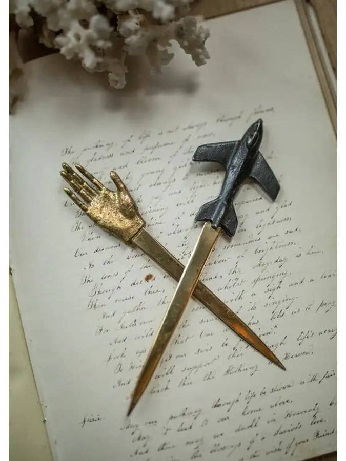 Pewter Airplane Letter Opener for wholesale by Vagabond Vintage