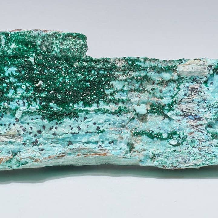 Campione cristallizzato di crisocolla e malachite da 0,73 libbre per la vendita all'ingrosso da parte di Malachite And More
