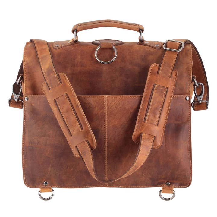 Greenwood – Großhandel Aktentasche – Unisex – Eric Aktentasche Rucksack Kombination Leder Umhängetasche