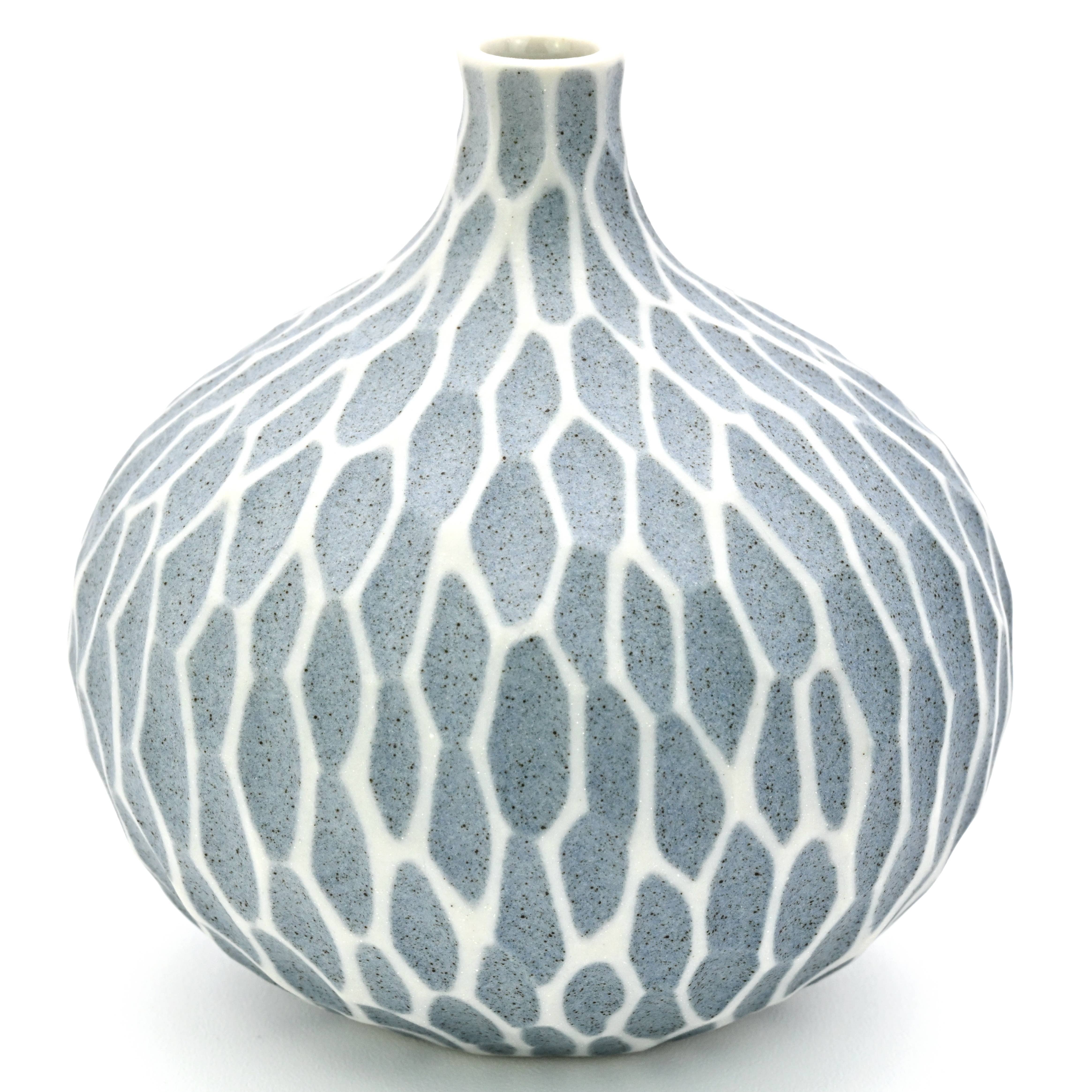 Art Floral Trading LLC - Wholesale Vase - 524BLUESN5 CONGO TINY L-Handcrafted Porcelain Bud Vase0