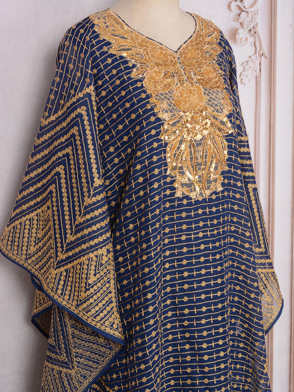 Blue 2025 NEW Dubai Abaya Dress Embroidered Elegance for wholesale on Faire15