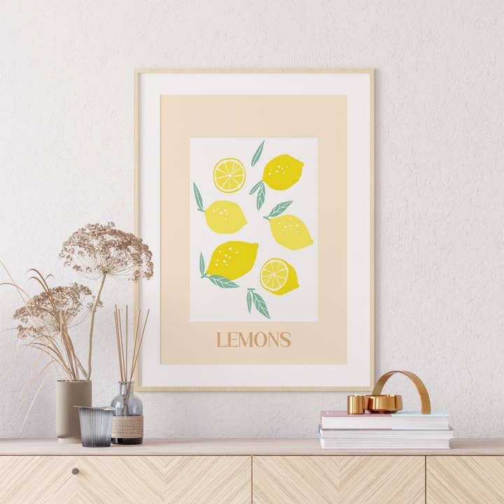 Tirage artistique Citrons du marché aux fruits No67 pour la vente par el&chic