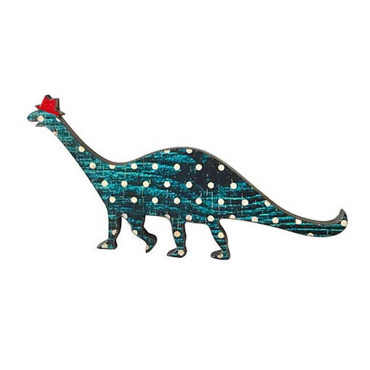 Dinosaur Wearing Hat Brooch for wholesale by Leopard Frog