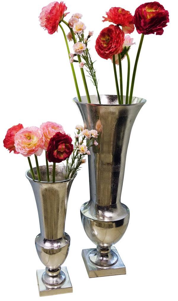 Michael & Philipp Noll e. K. - Wholesale Vase - floor vase aluminum silver 52 cm/80 cm3