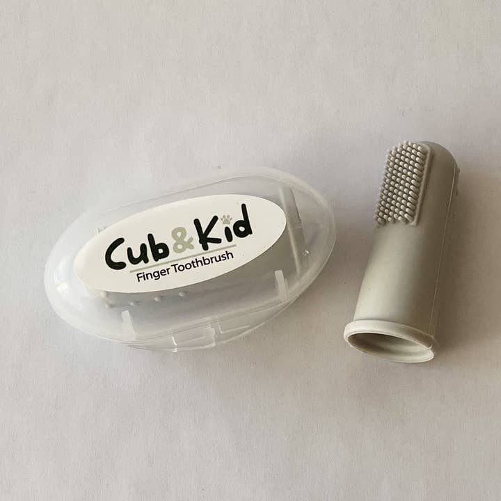 Cepillo de dientes de silicona para dedos para venta al por mayor de Cub & Kid