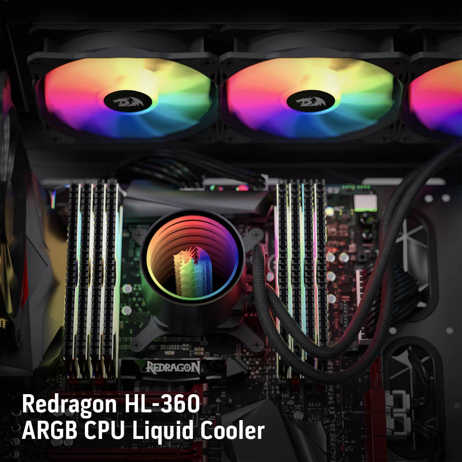 Redragon - Vente Haut-parleurs - Refroidisseur liquide CPU AIO ARGB tout-en-un5