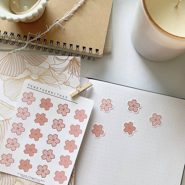 Cherry Blossom Mini Sticker Sheet for wholesale by togetherwithkx