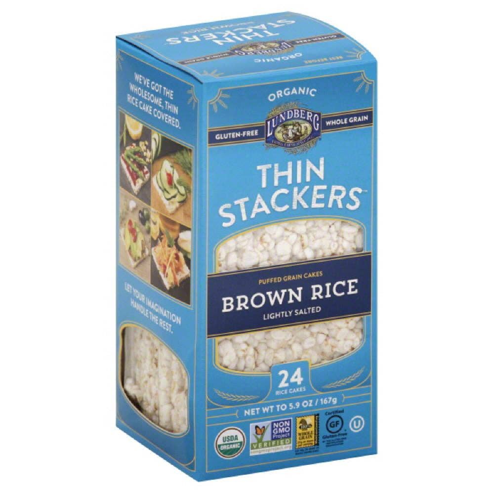 KeHE Distributors, LLC - Wholesale Nuts - Lundberg Lightly Salted Brown Rice Thin Stackers Rice Cakes, 5.9 Oz (Pack of 6)0