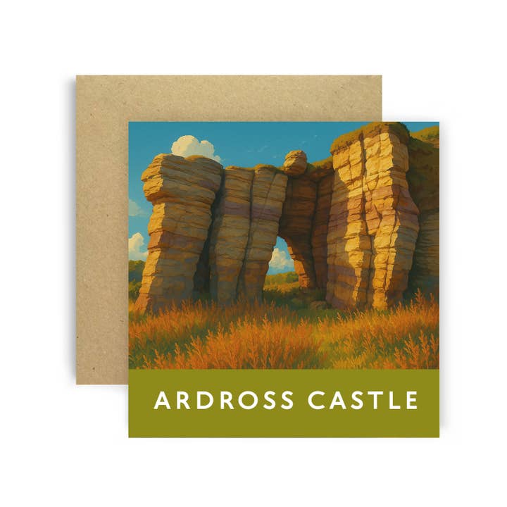 Huxters - Wholesale Everyday Greeting Card - Ardross Castle Elie – Whimsical Card Scene