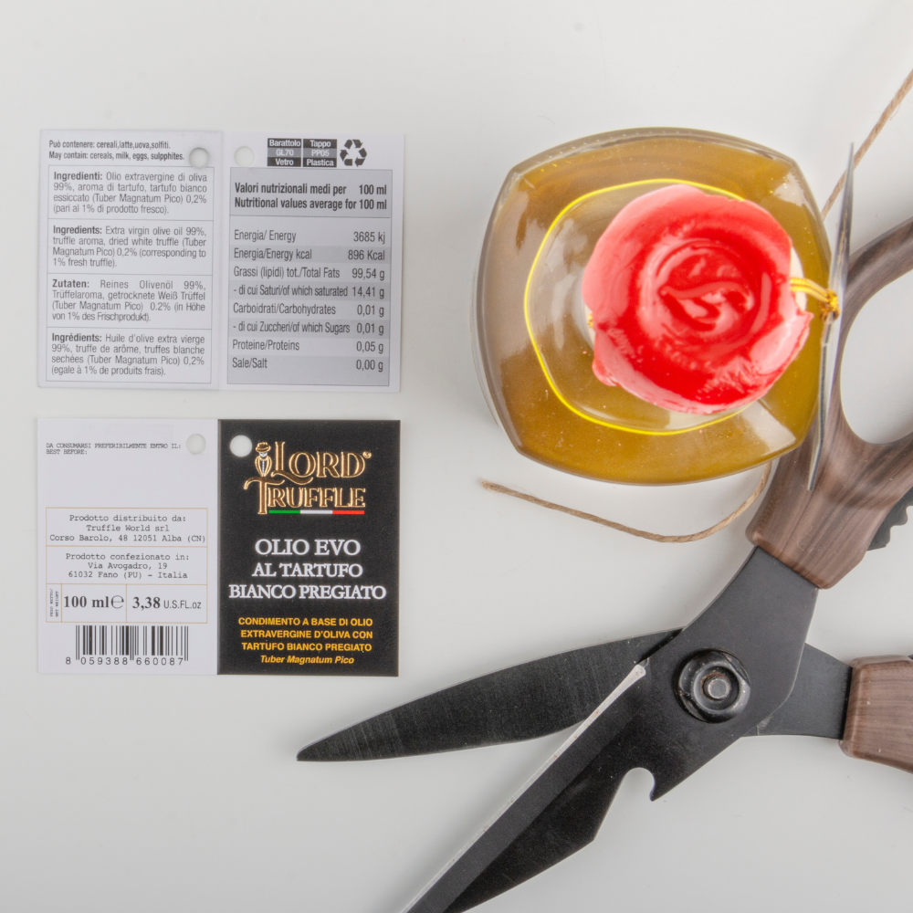 LORD TRUFFLE - Wholesale Olive Oil - Extra virgin olive oil 100ml, with Italian white truffle3
