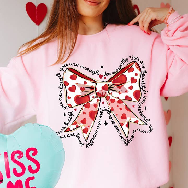 You Are Bow Heart - Sweatshirt for wholesale by Cash & Drix Wholesale