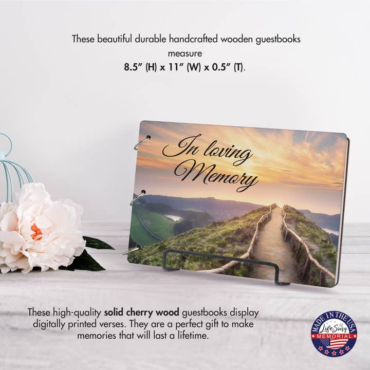 LifeSong Milestones - Wholesale Guest Book - In Loving Memory Nature-Inspired Bereavement Guest Book4