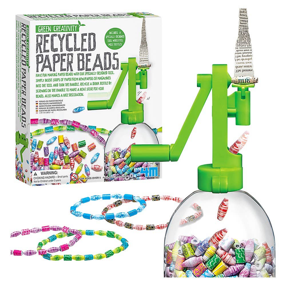 The Toy Network - Wholesale DIY Craft Kit - Kids - Green Creativity/Recycled Paper Beads0