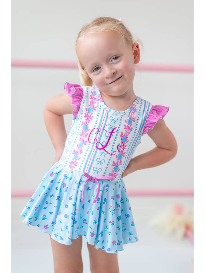 Cheeky Plum - Venta al por mayor Leotardos - Niños - Farrah Leotard - Rosé Ribbon Luxe20