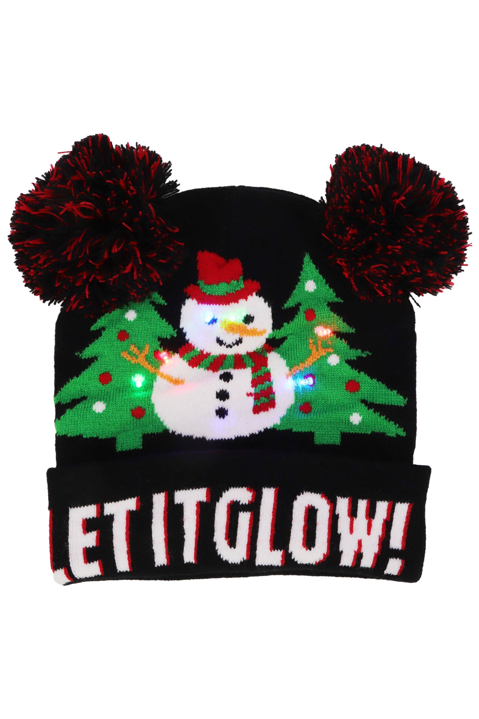 ASSORTI Kerstmis LED Lichtgevende Dubbele Pom Pom Muts voor groothandel op Faire8