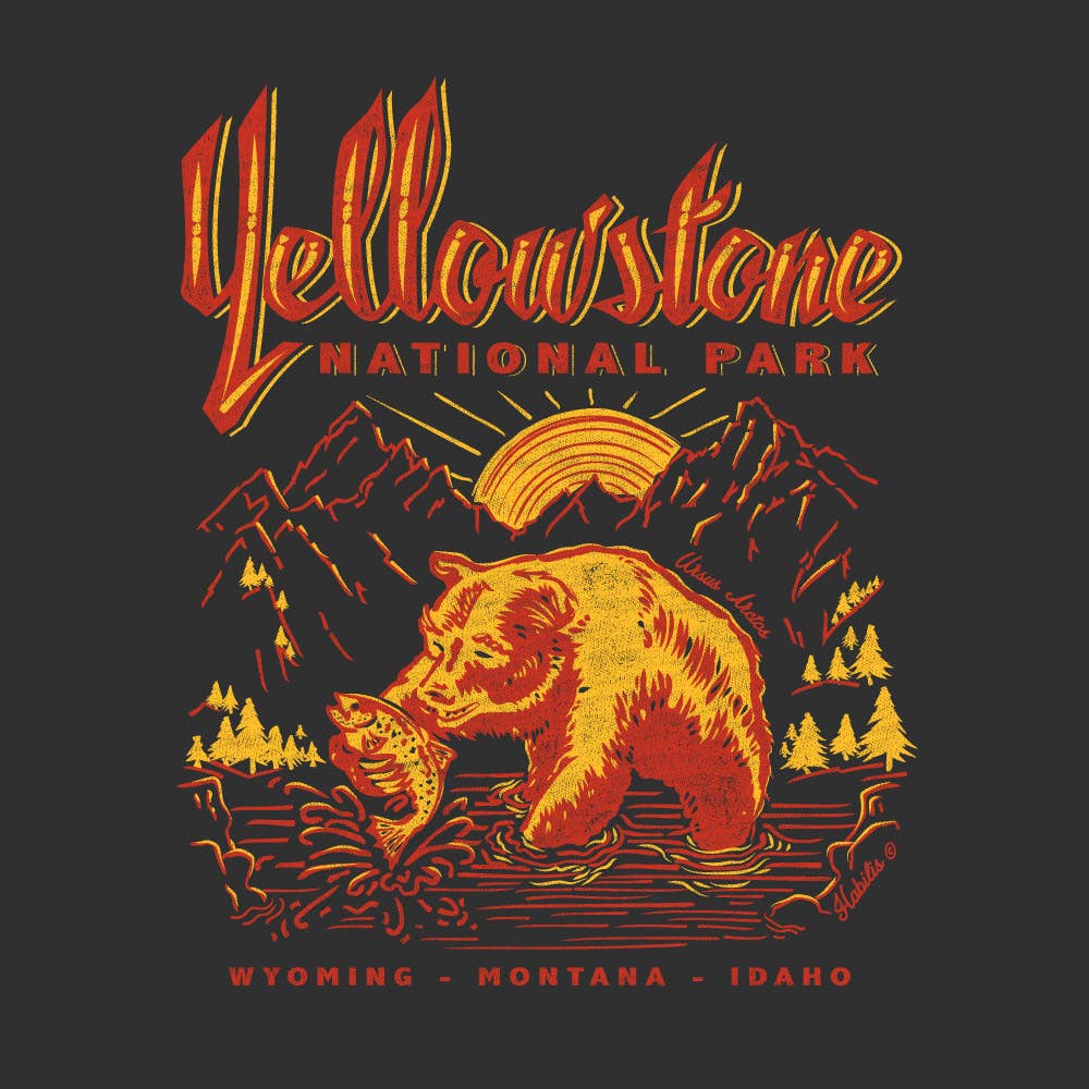 Black Yellowstone National Park Unisex T-Shirt for wholesale on Faire2