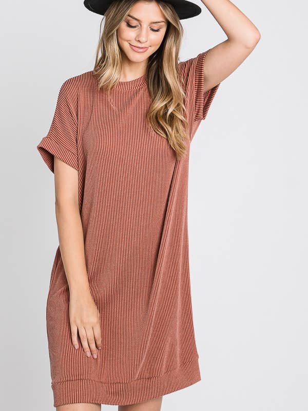 Tres Bien, Inc - Wholesale Dress - Women's - ribbed round neck dress8