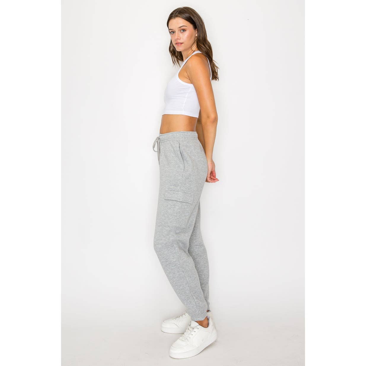 Timeless - Wholesale Athletic Sweatpants/Joggers - Women's - Cargo Fleece Relaxed Sweatpants3