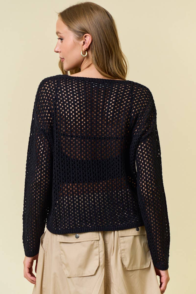 Doe and Rae – Großhandel Strickpullover – Damen – Langärmliges Strickoberteil mit V-Ausschnitt - 45264T8