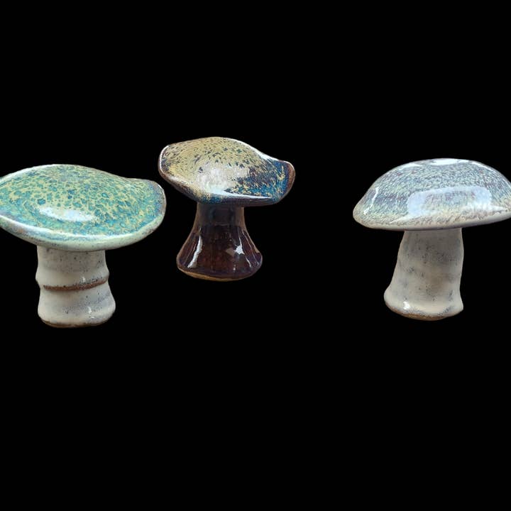 Mushroom figurine variety pack for wholesale by Scorched Earth Artworks