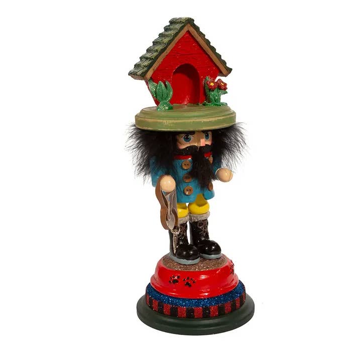 14"HOLLYWOOD DOG HOUSE HAT NUTCRACKER for wholesale by Kurt S. Adler, Inc.
