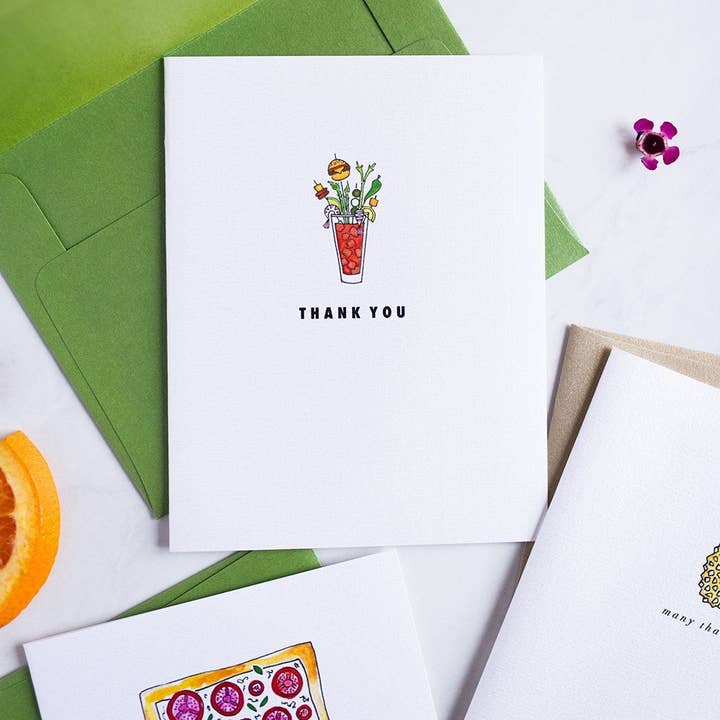"BLOODY BAR" THANK YOU CARD for wholesale by LO in LONDON®