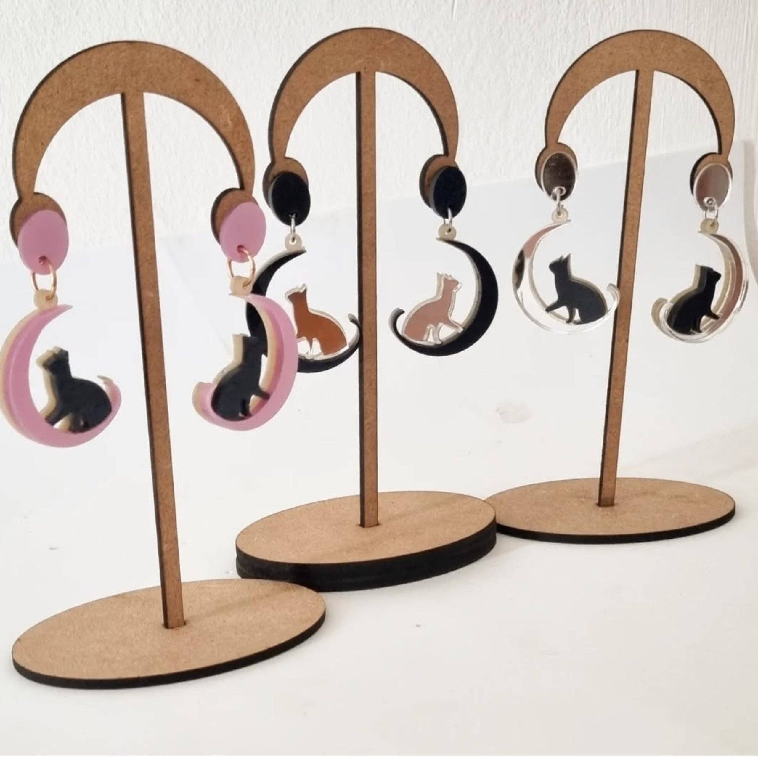 Sergi Bastian - Wholesale Dangle Earrings - Moon cat earrings1
