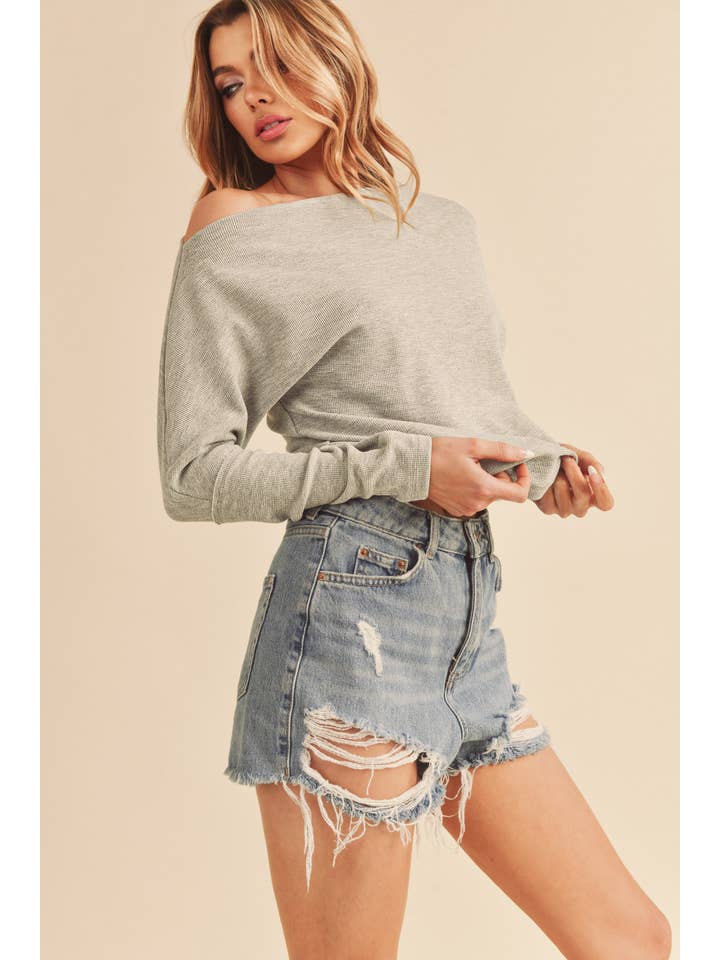 AEMI + CO - Wholesale Knit Top - Women's - 8114BN Lula Thermal Top 545