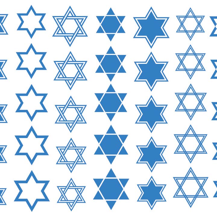 Moon Sugar Decals - Vendita all'ingrosso Nail art/decalcomania unghie - Adesivi per unghie Jewish Stars Hanukkah Israel2