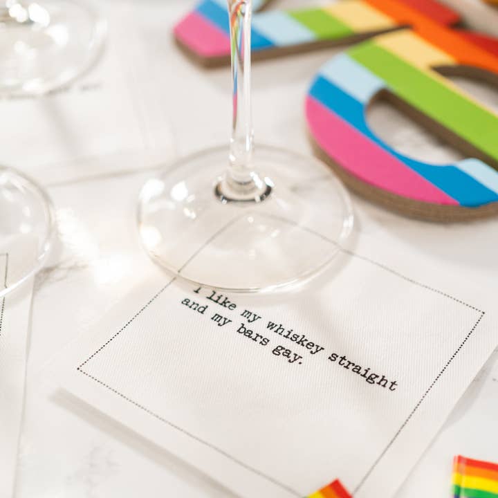 Five Star Napkins Inc. – wholesale Disposable napkin – Pride Quotes- White Cotton Cocktail Napkins x 503