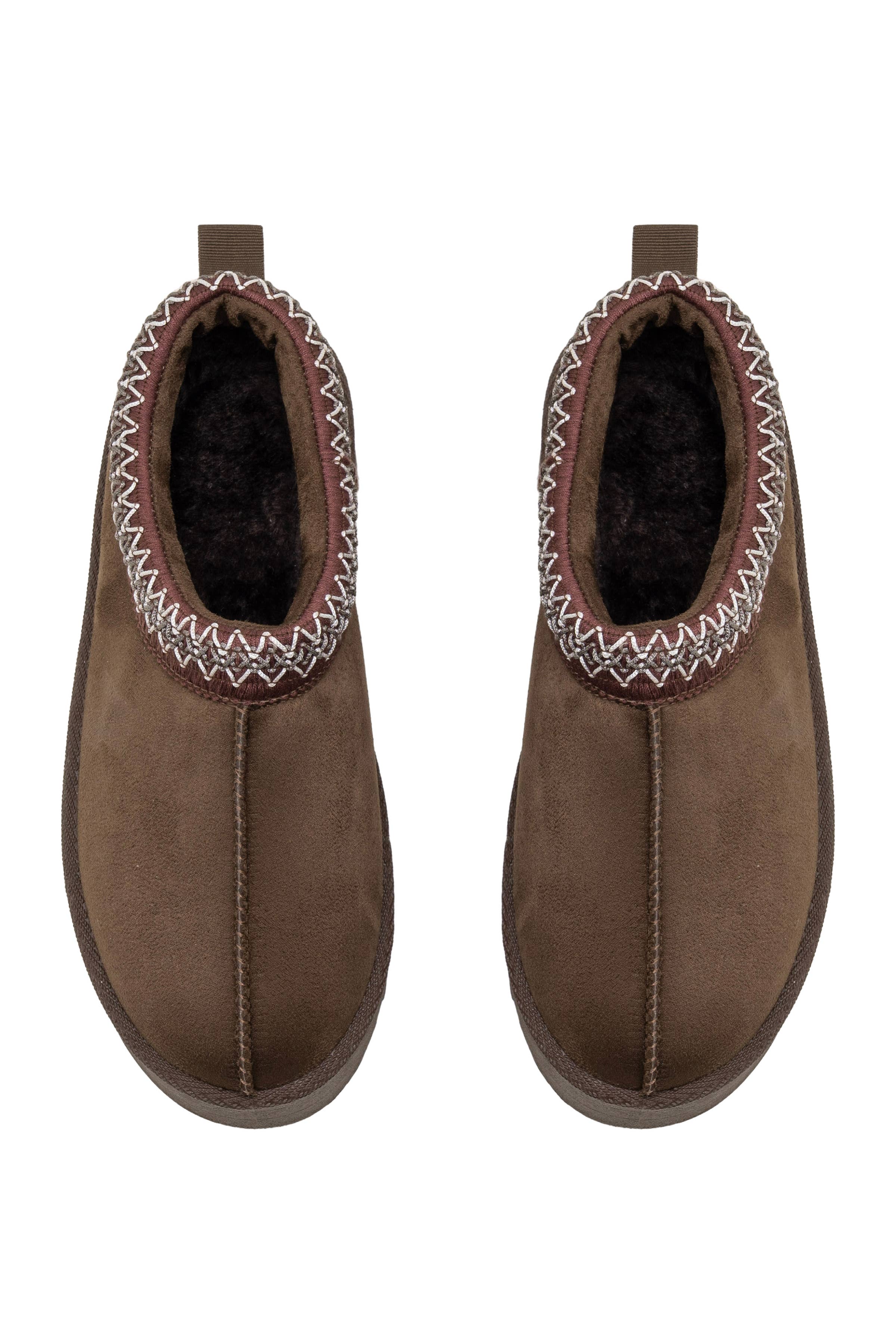 C'M PARIS – Großhandel Schlappen – Damen – Plattform-Hausschuh mit Strickkragen 643511