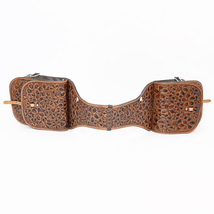 HILASON - Wholesale Horseback Riding Gear - HILASON Soft Leather Horse Saddle Bag Brown | Equestrian Western Adjustable Closure42