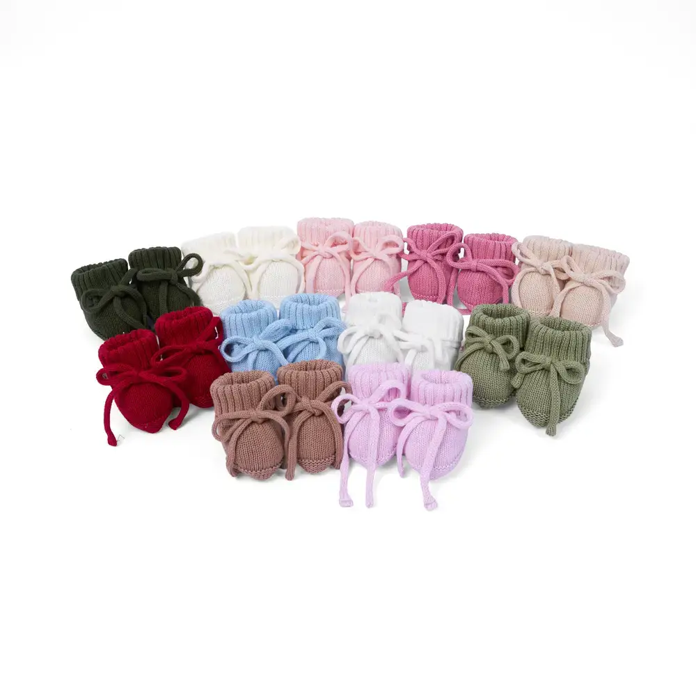 SwaddleAn - Wholesale Booties - Baby - 100% Cotton Knit Baby Booties in 11 colors55