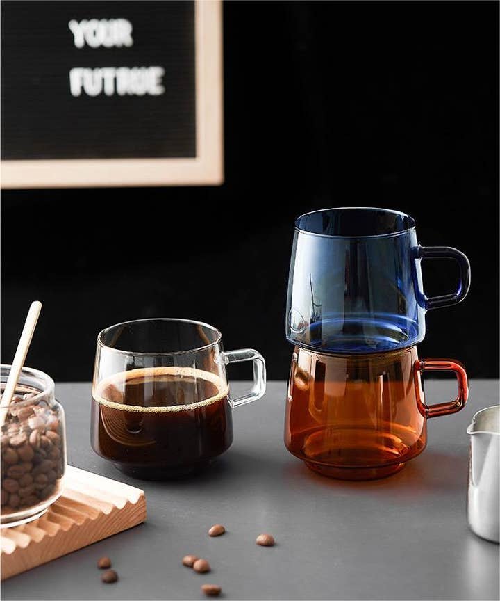 Modern Colored Heat-Resistant Glass Stackable for wholesale by Our Dining Table