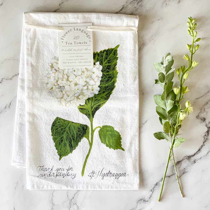 Meredith Raiford Art - Wholesale Tea Towel - Hydrangea Tea Towel1