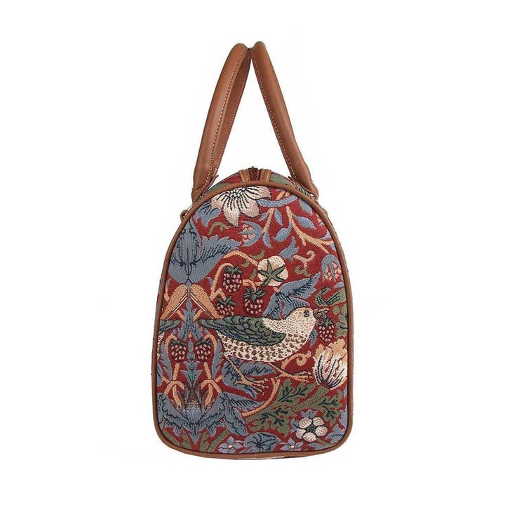 SignareArt - Wholesale Weekender Bag - Women's - TRAV-STRD | WILLIAM MORRIS STRAWBERRY THIEF RED TRAVEL BAG WEEKEND GYM HOLDALL