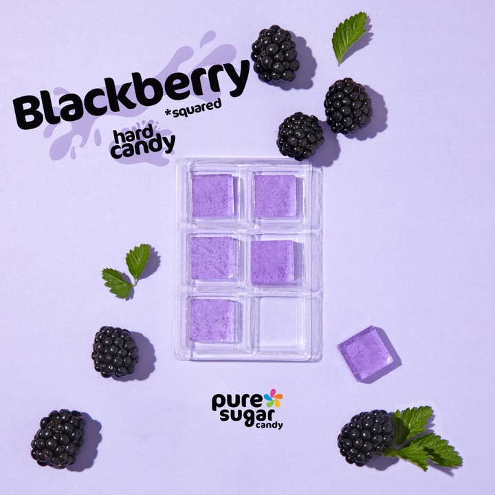 Pure Sugar Candy - Wholesale Hard Candy - Blackberry Hard Candy Squared