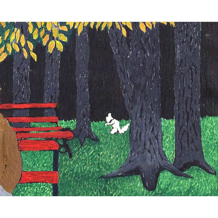 Rock Paper Scissors Wall Art - Venta al por mayor Ilustración - Hombre en un banco de parque | Ardilla blanca | Arte popular estadounidense | Horace Pippin | Arte negro americano | Artista afroamericano | Arte de pared forastero3