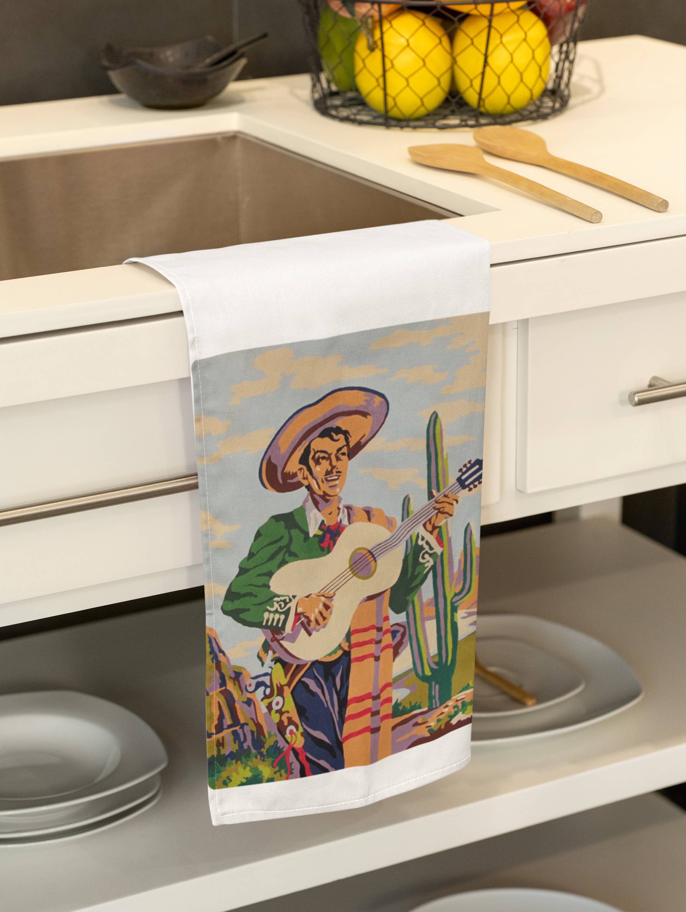 Acme. Baby Co. LLC - Wholesale Tea Towel - Mexican Mariachi Organic Retro Kitchen Towel7