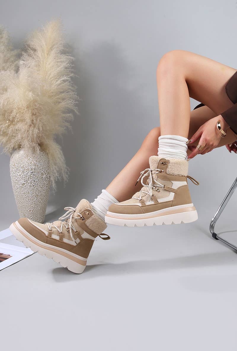 BELLICY / Cink-me - Wholesale Booties - Women's - L-601, Tricolor mountain-style ankle boots in suede2