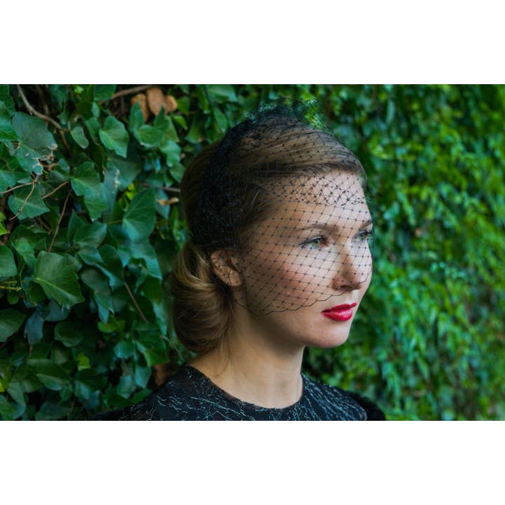 BridalSpain - Wholesale Veil - Women's - Elegant Couture Bridal Birdcage Veil with Headband or Clip3