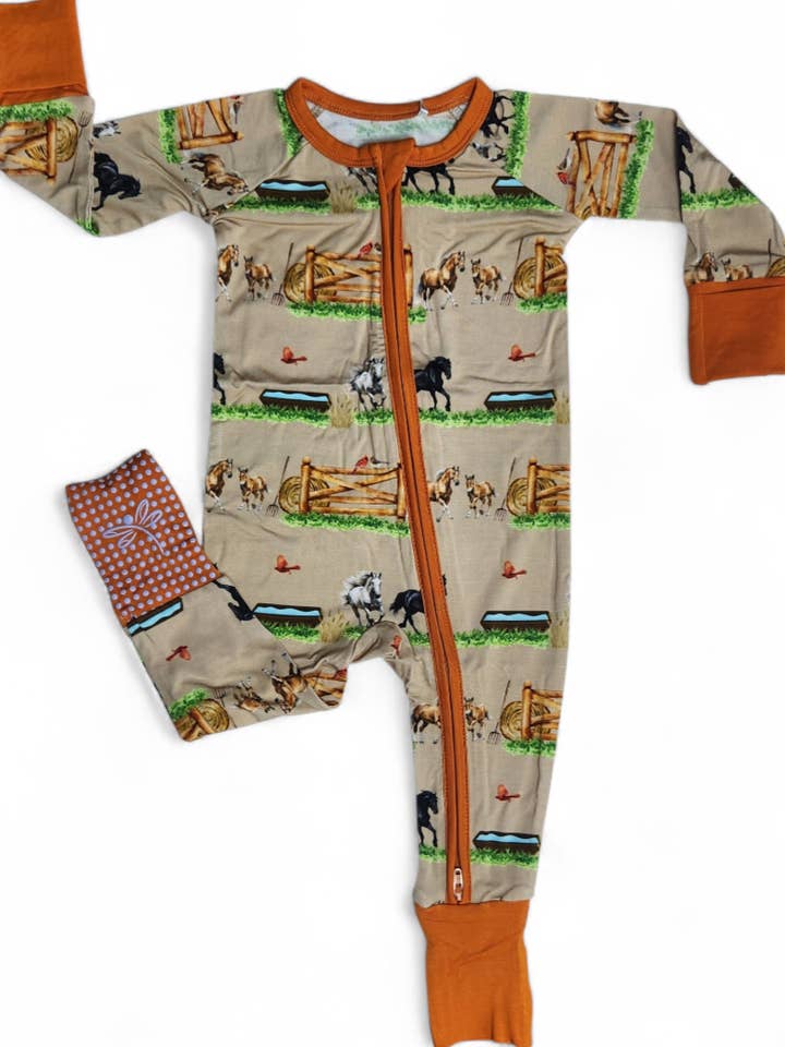Pasture Pals Convertible Zip-Up for wholesale by Dragonfly Dreams Bamboo