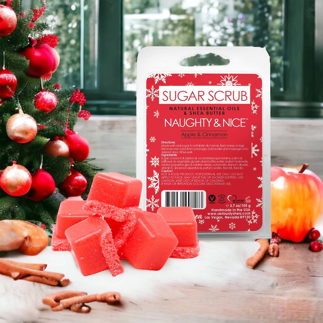 Seriously Shea - Wholesale Body Scrub/Exfoliant - Holiday Sugar Scrub - Naughty + Nice