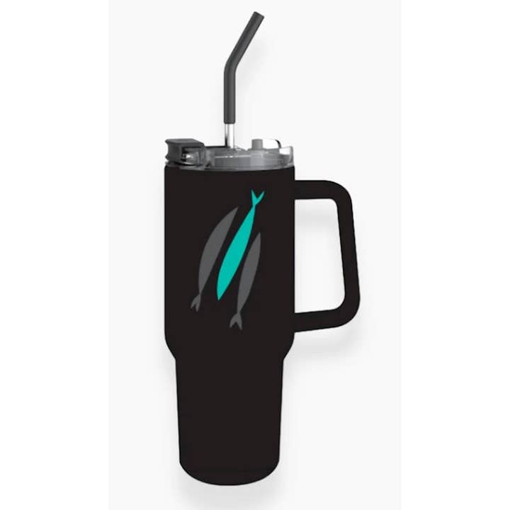 Tumbler-Three Fish-The Chosen-Stainless Steel-Black-40oz for wholesale by Anchor Distributors