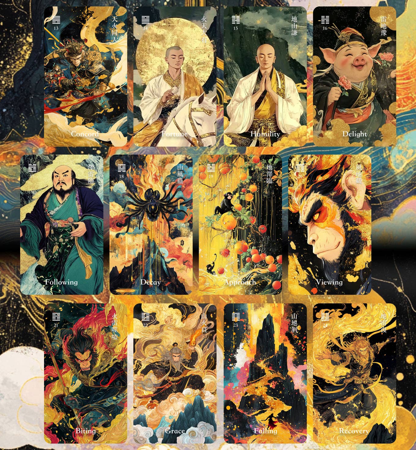Vermilion Collection - Wholesale Tarot Cards - I-Ching Oracle Wukong Edition11